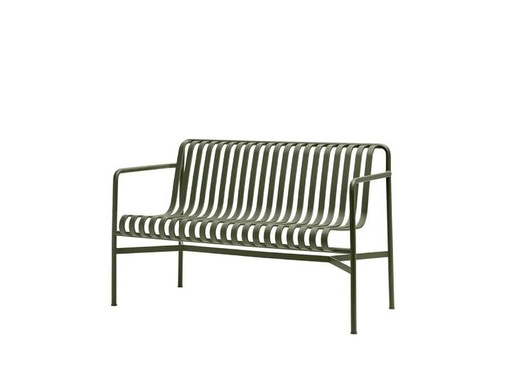 HAY Banc Palissade Dining avec accoudoirs Olive