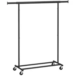 Songmics Rollgarderobe 132/45,4/160 cm schwarz, 132x160x45.4 cm
