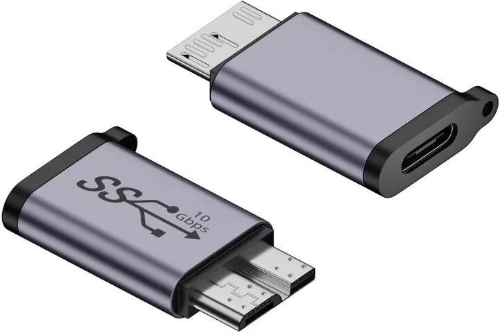 INF 2er-Pack Typ-C Buchse auf Micro-B Stecker Adapter - Aluminiumlegierung Konverter