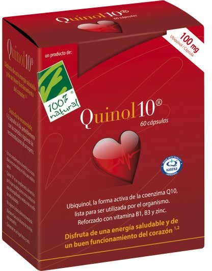 Cien por Cien Natural 100% Natural Quinol10 60 Perlas de 100 mg