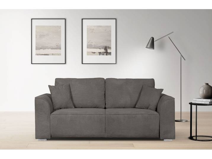 2-Sitzer, Grau, 195x107 cm, Polyester, Hochwertige Verarbeitung, Modern, Inosign
