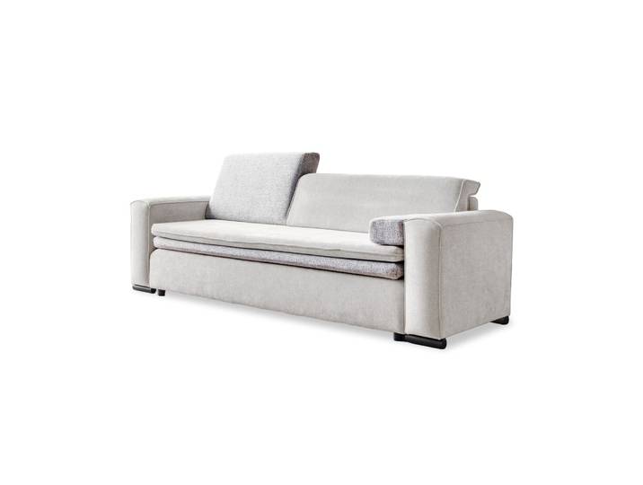 Canapé convertible, tissu anti-tâche, beige