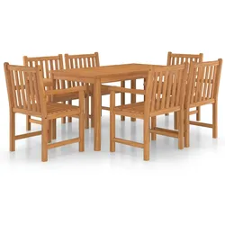 Helloshop26 - 7-teiliges Garten-Essset Gartenmöbel Massivholz Teak 02_0013938