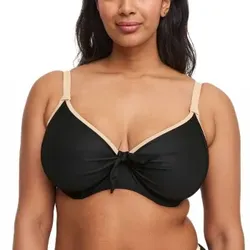 Swegmark Bahamas Bikini Underwire Bra Schwarz Beige E 95 Damen