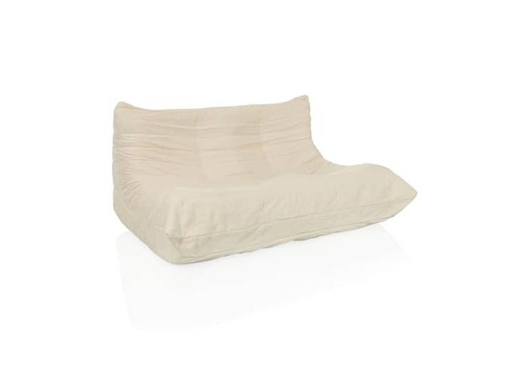 hjh LIVING Sitzsack Bodensofa 2-Sitzer mit Rückenlehne SITZOLO 2 Bequemer Bodenstuhl/Sessel für Schlafzimmer & Wohnzimmer, Cord-Stoff Beige