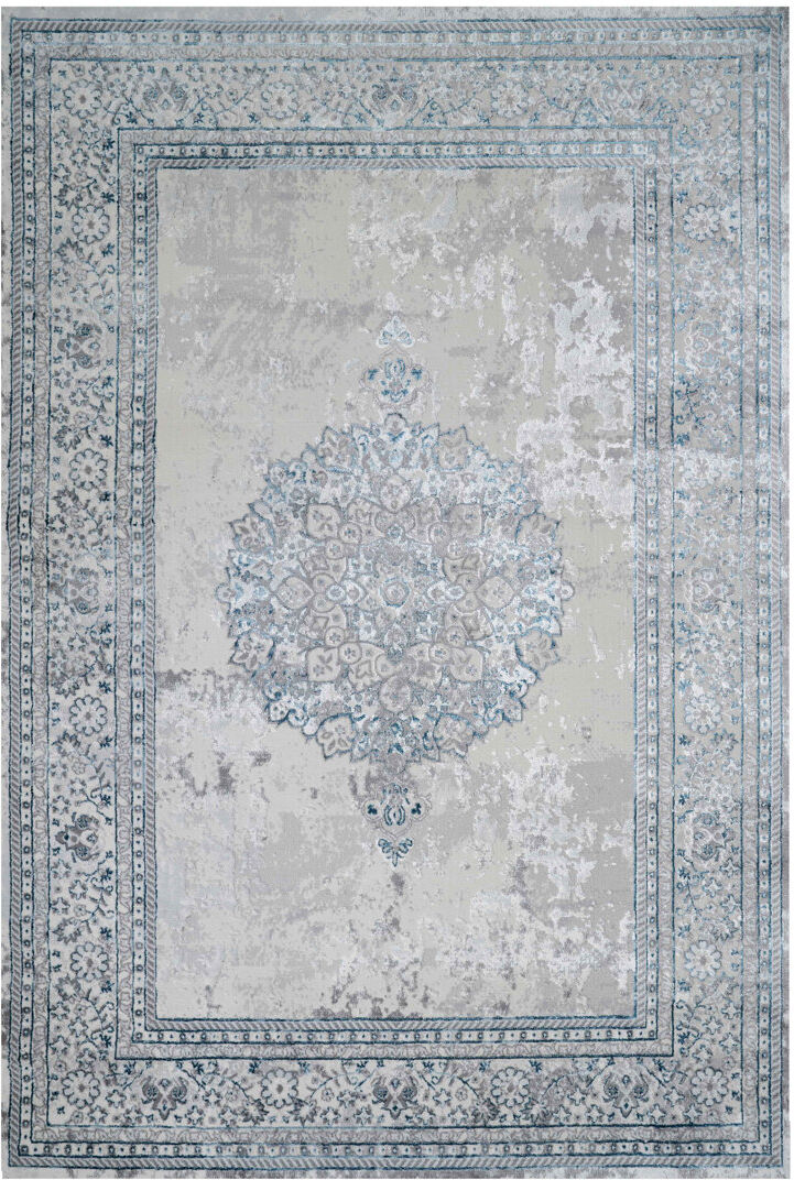 Ophelia & Co. Aniyah Oriental Area Rug Blue;Gray Rectangle 80 x 150cm
