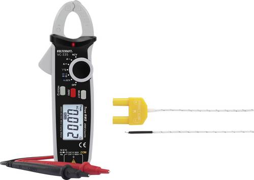 VOLTCRAFT VC-335 Stromzange kalibriert (ISO) digital CAT II 600 V, CAT III 300V Anzeige (Counts): 2000