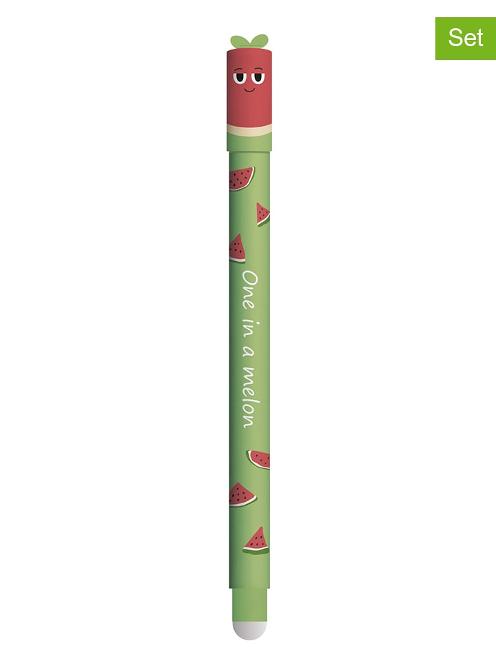 Eberhard Faber 3er-Set: Gelschreiber "Erase it! - Wassermelone" - onesize