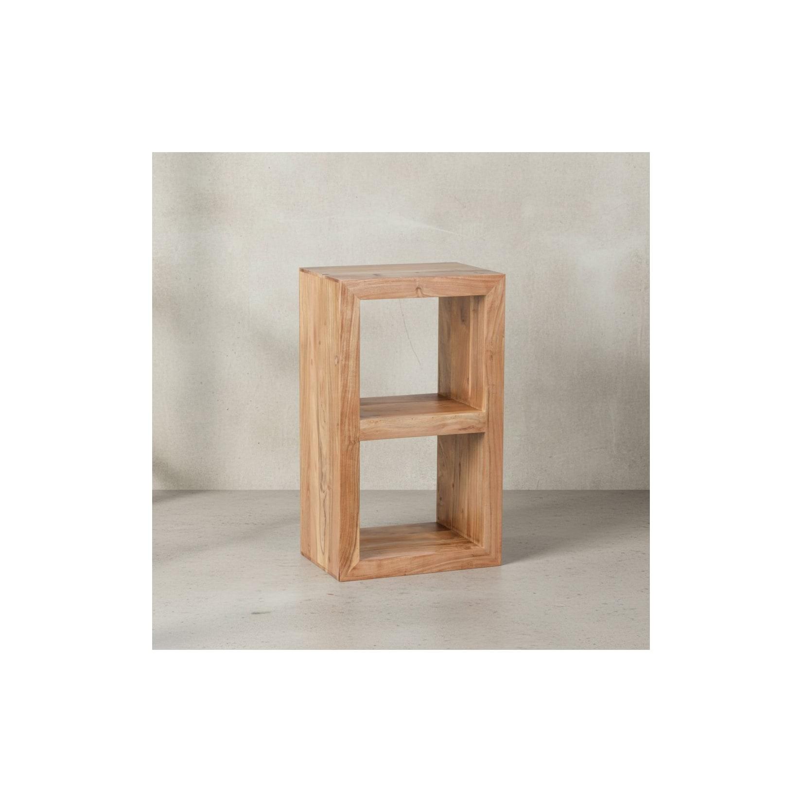 KADIMA DESIGN Rustikales Standregal: Massivholz, Akazie/Sheesham, vielseitig nutzbar, handgefertigt, einfache Pflege.