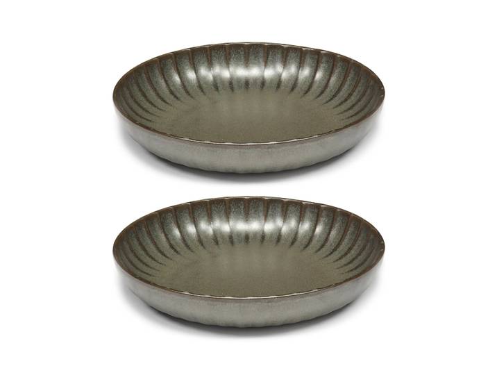 Serax Assiette haute Inku L Ø23 cm, lot de 2 Green
