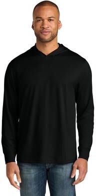 CornerStone CS440LSH Workwear Pro Long Sleeve Hooded Top in Black size 4XL   Polyester