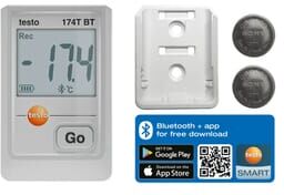 Testo 174T BT Mini Temperature Data Logger with Bluetooth®