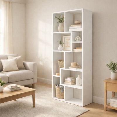 Klair Living "5-Tier Asymmetrical Bookcase - 9.45"" W x 31.5"" D x 70.87"" H"