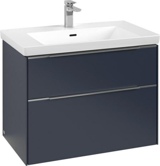 V&B Waschtischunterschrank Subway 3.0 77,2x57,6x47,8cm, m LE/Gr AL gl, Mar bl.