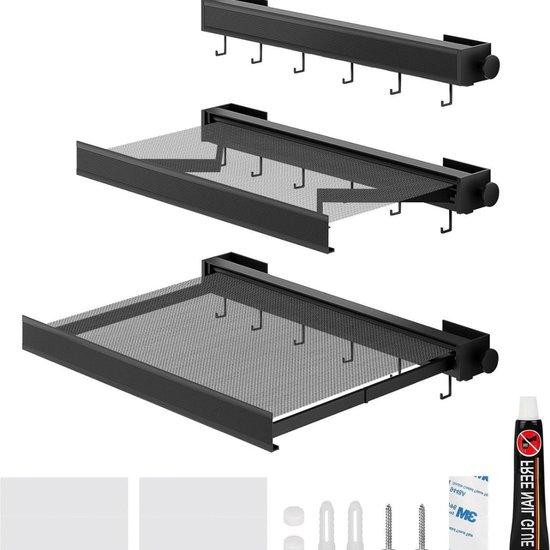 Famanu Wanddroger van aluminium, zwart, Breedte: 45 cm
