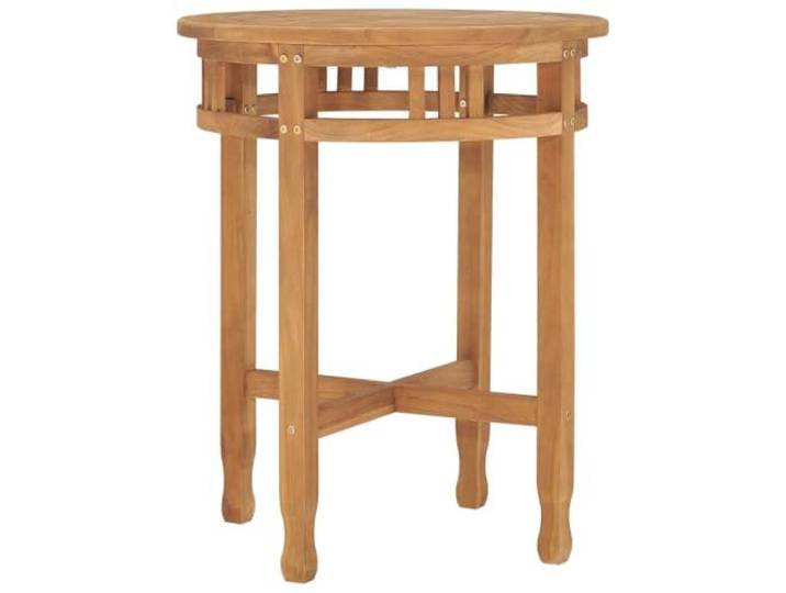 LKJephalotrope Bistrotisch Ø60x60 cm Teak Massivholz Rund Kompakter Teaktisch mit glatter Oberfläche für Balkon Terrasse und Wohnzimmer. Pflegeleichtes Design für kleine Pausen.