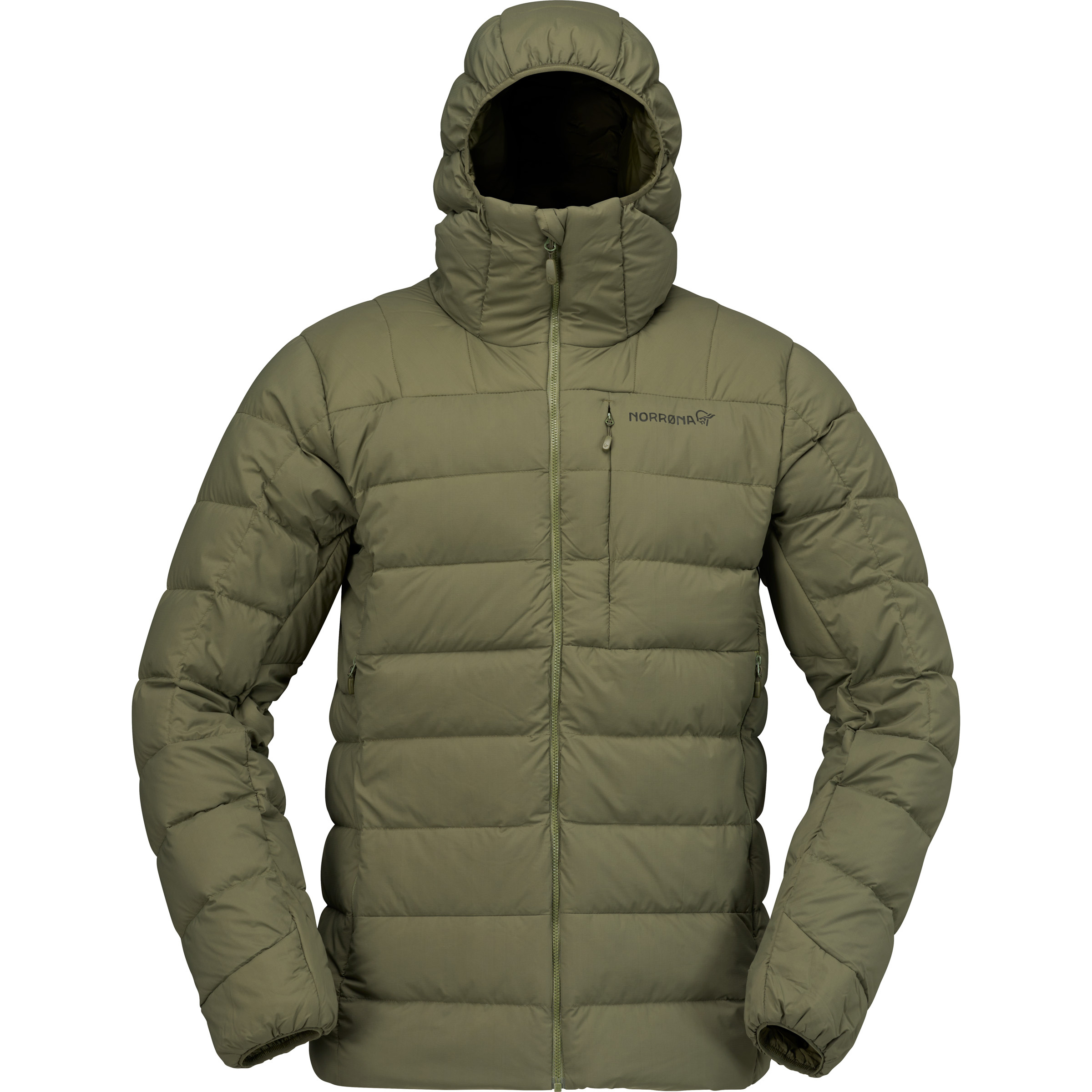 Norrona Femund Down700 Zip Hood Herren Isolationsjacke oliv Größe S Trekking Isolierend