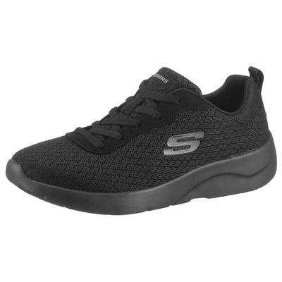 Sneaker SKECHERS "Dynamight 2.0 - Eye to Eye", Damen, Gr. 39, schwarz, Lederimitat, Textil, Schuhe Sneaker, Freizeitschuh, Halbschuh, Schnürschuh mit Memory Foam