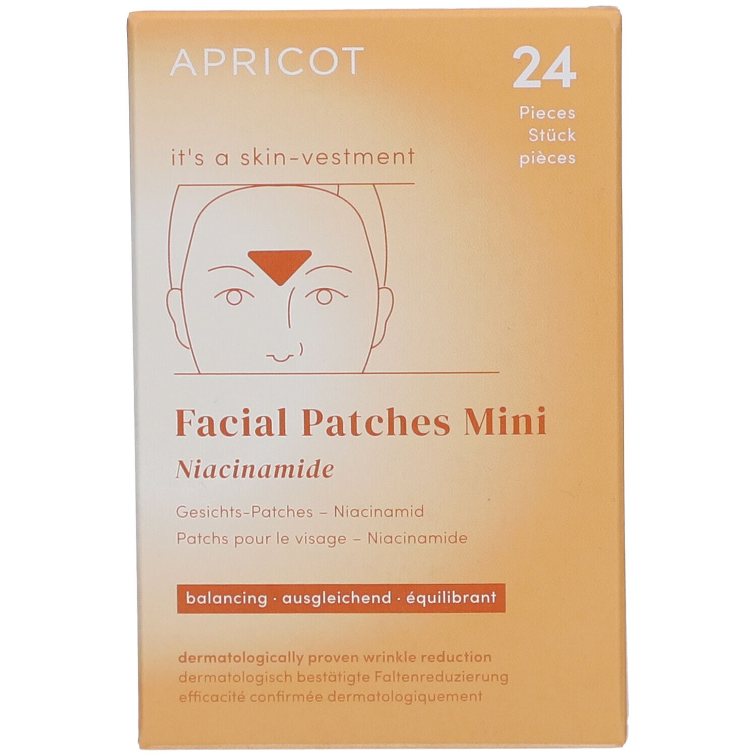 Apricot Facial Patches Niacinamide Mini Pack 24 St Pflaster