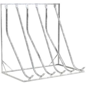 WSM Fahrradständer SF 6, freistehend, Schräghochparker, Breite 210cm, für 6 Fahrräder