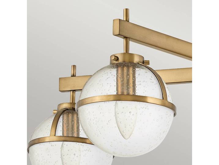 Plafondlamp Hollis, dimbaar, messing / goud, Badkamer, metaal, plafondlamp