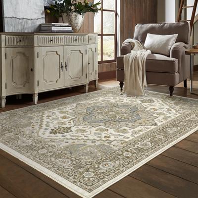 Style Haven Marley Traditions Center Medallion Ivory/ Gray Area Rug