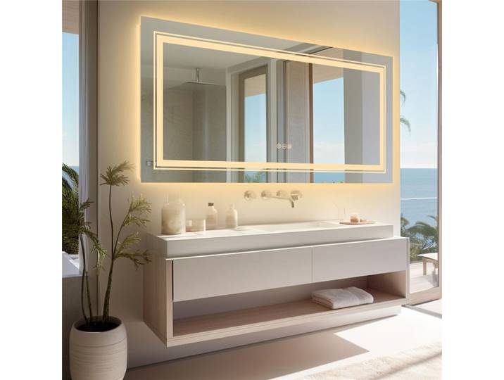 Miroir Lumineux LED pour Salle de Bain LUVODI - Anti-Buée - 140x70cm