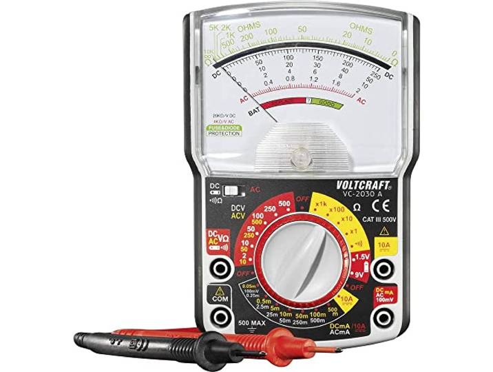 VOLTCRAFT VC-2030A Multimètre analogique CAT III 500 V