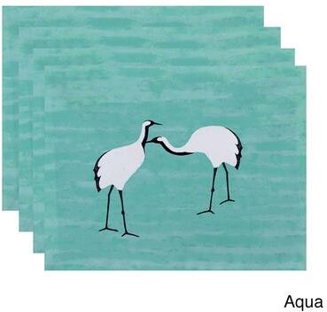 E by Design 18 x 14-inch Stilts Animal Print Placemat (Set of 4)