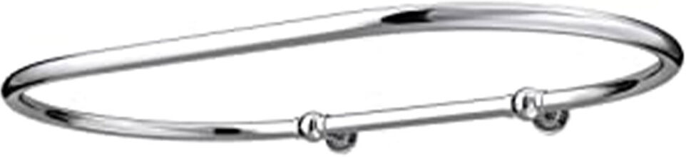 Rebrilliant Strasser 30cm Curved Fixed Shower Curtain Pole Chrome 30cm W