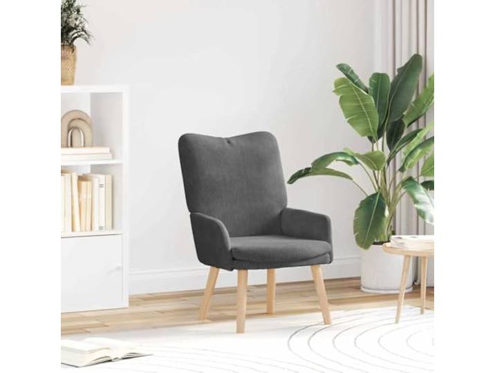 IBUQDDV Sessel Dunkelgrau 63 x 67 x 94 cm Stoff mit Armlehnen Polyesterbezug, Kautschukholzbeine, modernes Design, vielseitig einsetzbar, minimale Montage