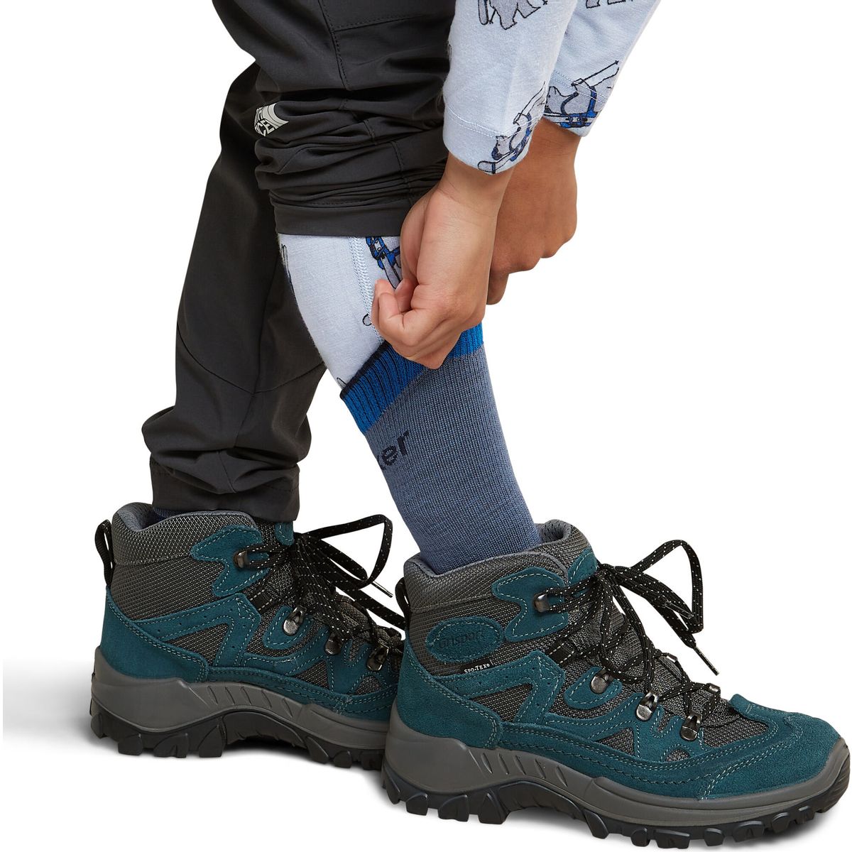 Icebreaker Kids Mer Hike+ Light Crew dawn/midnight navy/lazuri (IB0P4) M 0A57FDIB0P4-M