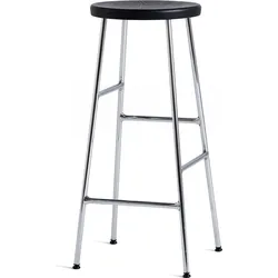 Cornet Barhocker 75 cm schwarz auf verchromten Beinen