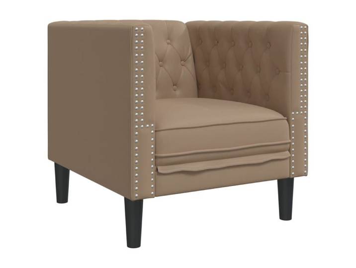 Printemps/été 2025  Fauteuil/Canapé Simple - JILIMAISON - Desgin Chesterfield - cappuccino similicuir EU2767
