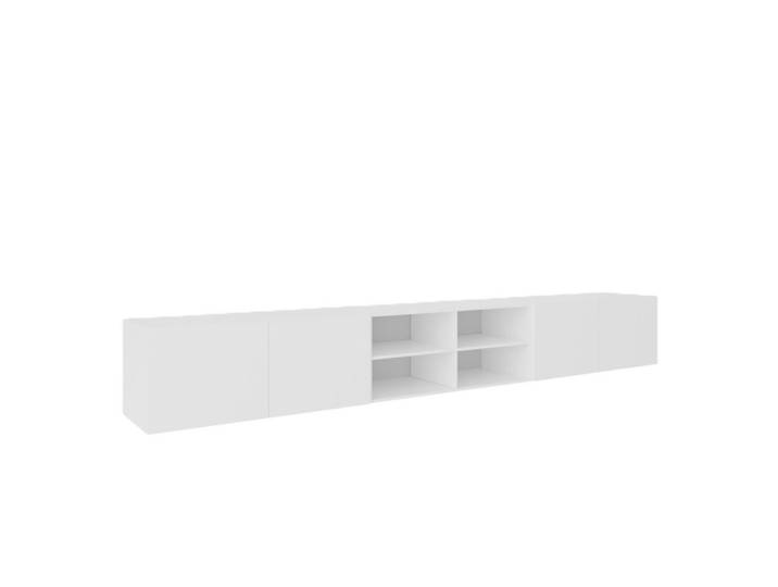 Sepro Meble Tv-Schrank Weiß Lion Offene Regale 300 cm, 300x41x40 cm, Wohnzimmer, TV Möbel, Lowboards, Lowboards stehend