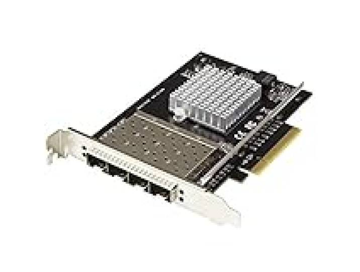 StarTech.com Carte réseau PCI Express pour serveur à 4 ports SFP+ 10 Gigabit Ethernet - Chipset Intel XL710 (PEX10GSFP4I)