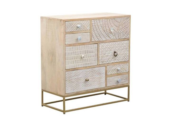 Commode en bois de manguier et métal Vic