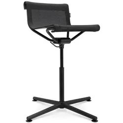 Barstuhl D1 Highstool Wagner Fußkreuz Aluminium schwarz matt, Designer Stefan Diez, 77x72-90x77 cm
