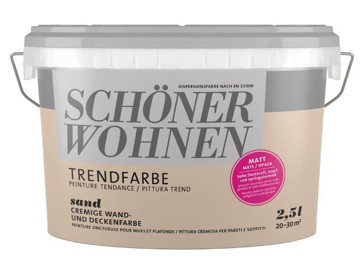 Schöner Wohnen Wandfarbe Trendcolours Sand 2.5 l Matt