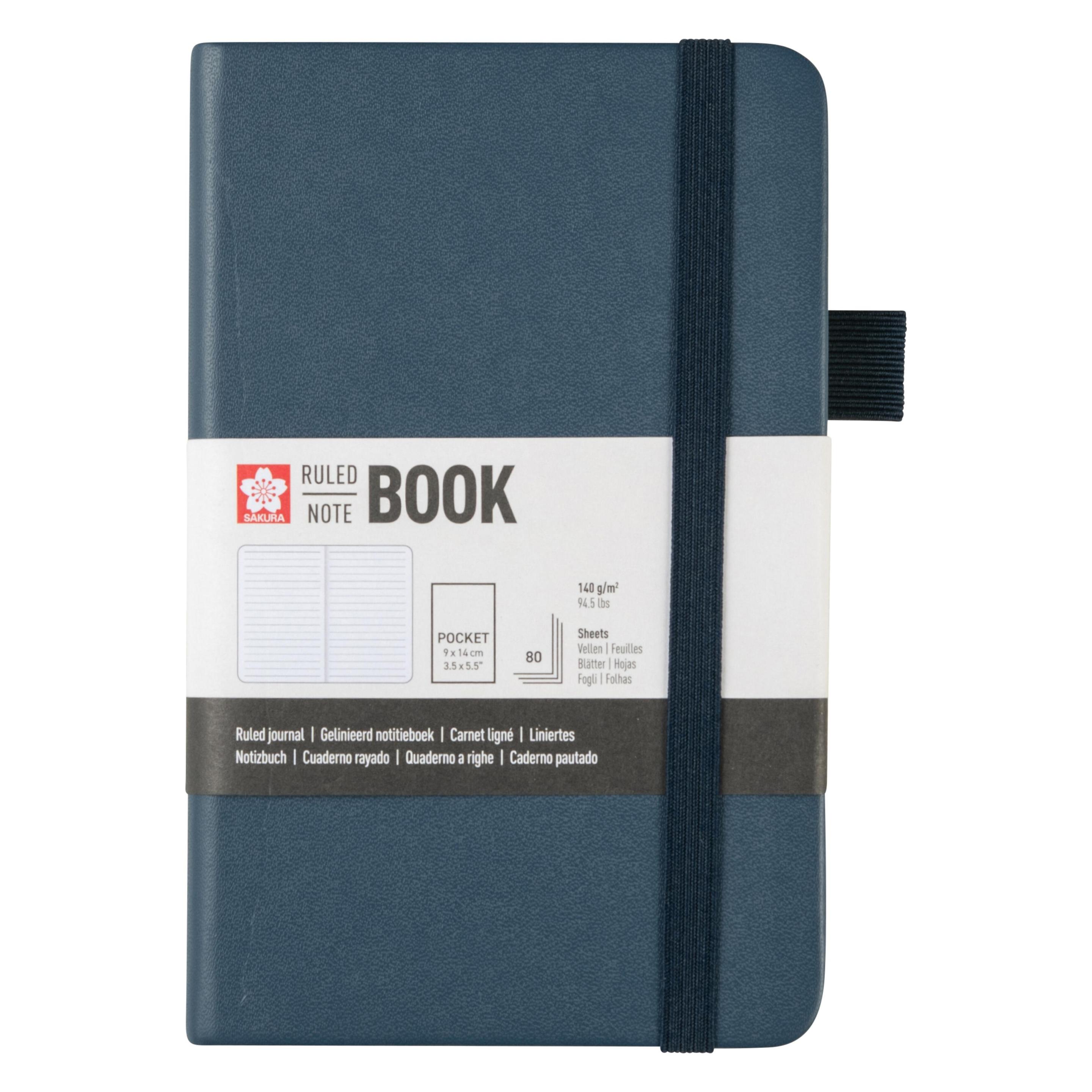 Sakura Notizbuch, 9x14 cm, fester Einband, liniert, Indigo Dunkel (9x14 cm, Liniert) (94146801)