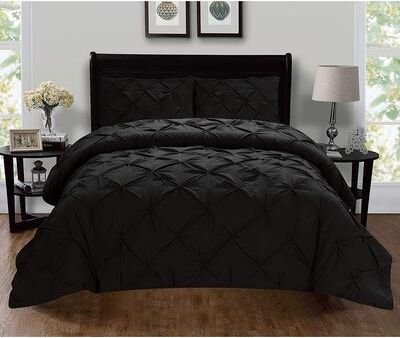 Elegant Comfort Luxury Super-Soft 3-Piece Pintuck Design Duvet Cover Set