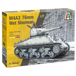 Italeri 96440 M4A3 76mm Wet Sherman, 1:35 Scale, Plastic Model Kit/Model Assembly