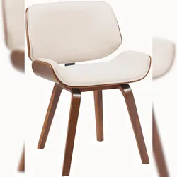 CLP Esszimmerstuhl Beverley Stoff walnuss/creme