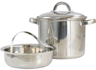 Oster 20 cup Stainless Steel Pasta Pot with Strainer Lid and Steamer Insert