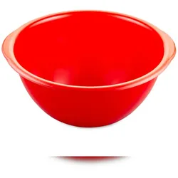 thermohauser Kunststoff-Schüssel 4,5 L - Vielseitige PP Schüssel mit Griff, rot, kurzfristig mikrowellengeeignet