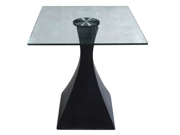 Ambia Home Beistelltisch, Schwarz, Glas, Stein, Uni, quadratisch, würfelförmig, 60x67x60 cm, Bsci, einfacher Aufbau, Wohnzimmer, Wohnzimmertische, Beistelltische, Beistelltisch Glas