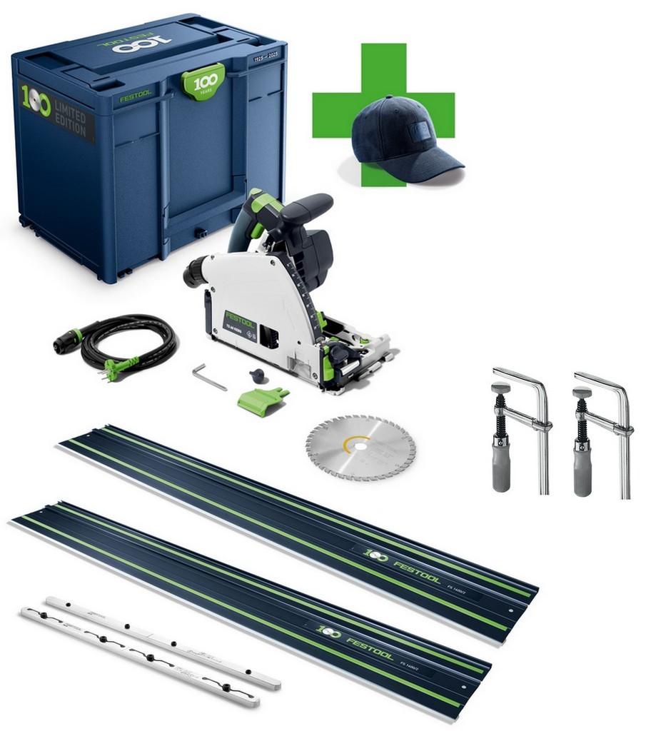 Festool Tauchsäge TS 60 KEBQ-Plus 100Y + 2x FS 1400/2 + FSV/2 + FSZ 120 2X