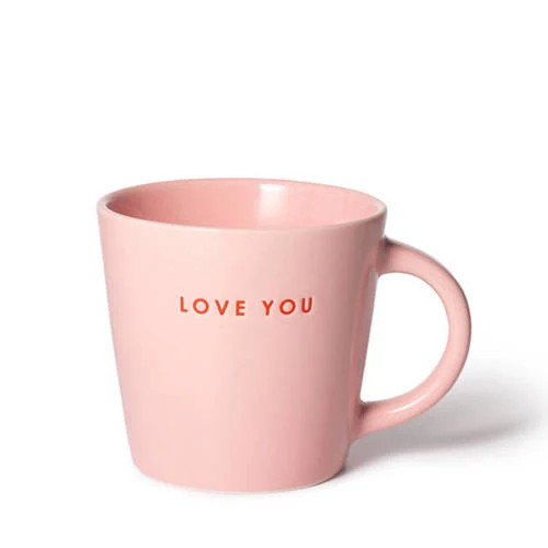 Vondels cappuccino mok LOVE YOU pink 250 ml