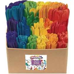 Colorations Farbige Bastelstäbchen aus Holz für das Klassenzimmer