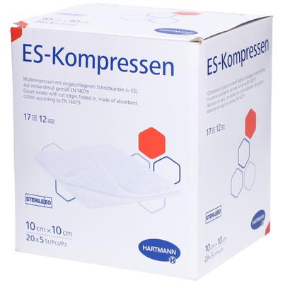 Es-Kompressen steril 10x10 cm 12fach 20x5 St Kompressen